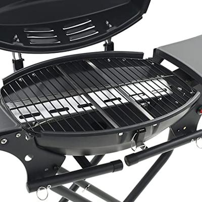 Gasbarbecue met kookzone draagbaar zwart - thumbnail