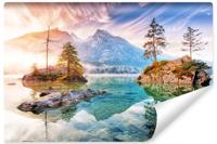 Fotobehang - Meer Hindersee, Bavaria, Duitsland, premium print, inclusief behanglijm - thumbnail