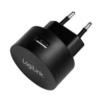 LogiLink LogiLink USB wall charger - Netzteil - 10.5 Watt - 2.1 A (USB) USB-oplader 10.5 W 1x USB-A Zwart Binnen - thumbnail