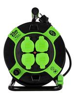 REV 0010215412 Kabelhaspel 25.00 m Zwart Randaarde stekker - thumbnail