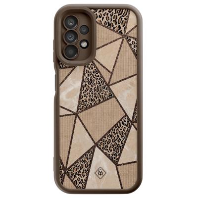 Samsung Galaxy A13 4G bruine case - Leopard abstract Samsung Galaxy A13 4G bruine case - Leopard abstract