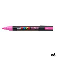 Fluoriscerende Markeerstift POSCA PC-5M Roze (6 Stuks) - thumbnail