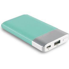 RealPower PB-4000 Fashion powerbank Blauw, Zilver Lithium-Polymeer (LiPo) 4000 mAh