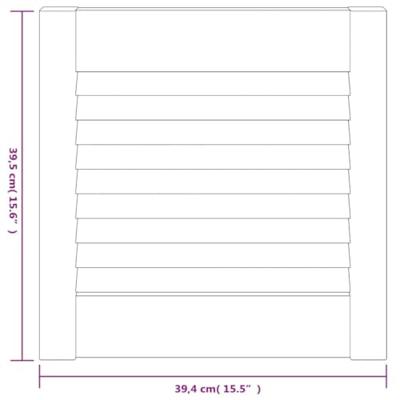 VidaXL Kastdeuren met lamellen 2 st 39,5x39,4 cm massief grenenhout