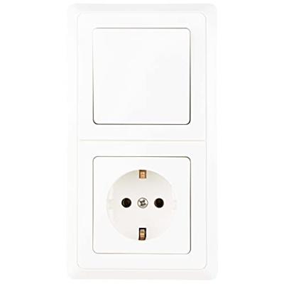 REV 0240130106 Stopcontact (onderbouw) Aanraakbeveiliging, Met USB IP20 Wit