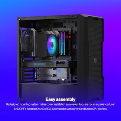 ENDORFY Spartan 5 MAX ARGB Processor Luchtkoeler 12 cm Zwart 1 stuk(s)
