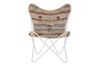 Tuinstoel DKD Home Decor Wit Oranje Ijzer 74 x 65 x 90 cm - thumbnail