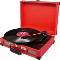 Soundmaster PL580RO - Koffermodel platenspeler - Rood - thumbnail