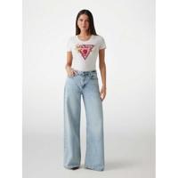 Guess Triangle Beads T-Shirt Dames Wit - Maat L - Kleur: WitRoze | Soccerfanshop - thumbnail