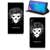 Mobiel BookCase Huawei P30 Lite New Edition Skull Hair - thumbnail