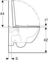 Geberit Wandclosetpack Tropea By Randloos Met Zitting Wit - thumbnail