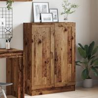 Boekenkast 82,5x30,5x115 cm bewerkt hout oud houtkleurig - thumbnail