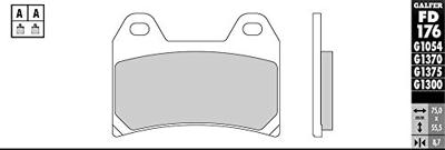 GALFER bremsbelag "fd176" brake pad fd176 g1370 sintered metal str.