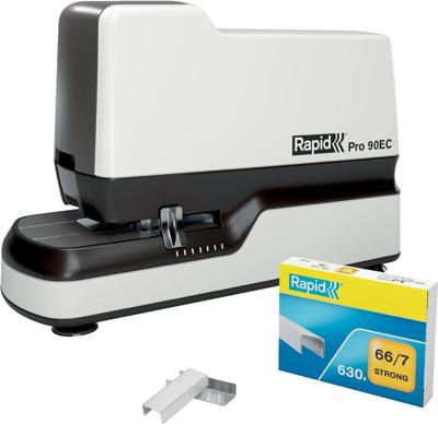 Rapid elektrische nietmachine Pro 90EC, contactloos, 50 blad, wit Rapid elektrische nietmachine Pro 90EC, contactloos, 50 blad, wit