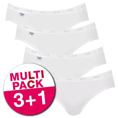 4-pack Basic Mini dames slips (3+1 Gratis) - Bikini dames slip - Onderbroek katoen - aanbieding