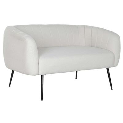 Sofa DKD Home Decor Zwart Greige Schuim Hout Metaal Fluweel Scandi 129 x 75 x 73 cm - thumbnail