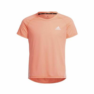 T-Shirt met Korte Mouwen voor kinderen Adidas Aeroready Three Stripes Zalm - Maat: 14-15 jaar