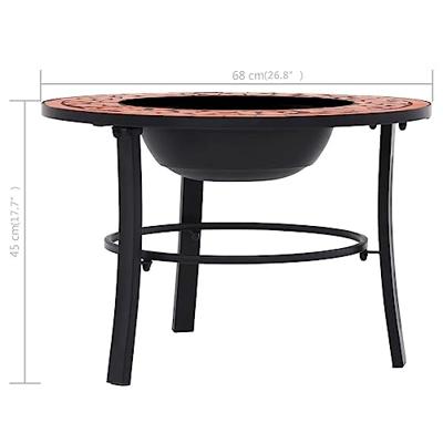 Vuurschaal mozaek 68 cm keramiek terracottakleurig Vuurschaal mozaek 68 cm keramiek terracottakleurig
