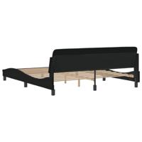 Bedframe zonder matras stof zwart 180x200 cm - thumbnail