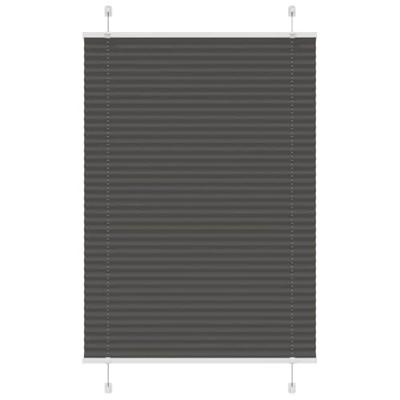 Pliss rolgordijn 85x150 cm stofbreedte 84,4 cm polyester zwart - thumbnail