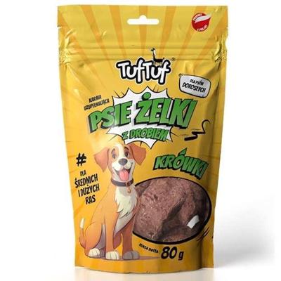 TUF TUF Psie żelki - poultry fudge - traktatie voor hond - 80g