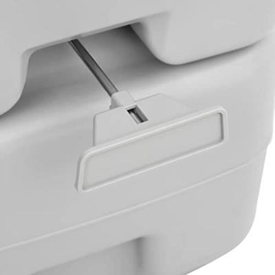 VidaXL Campingtoilet draagbaar 20+10 l hdpe grijs en wit