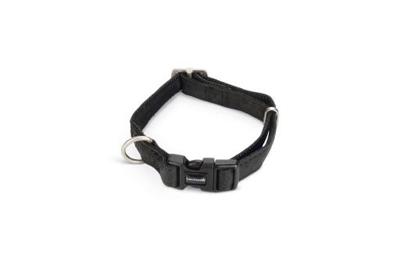 Beeztees - Halsband Hond - Mac Leather - Zwart - 20-40 cm