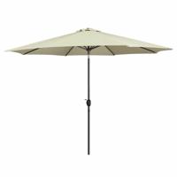 Marbueno Parasol Staal 8 Spaken D300 cm Polyester Beige Tuin, Zwembad, Terras 10486 - thumbnail