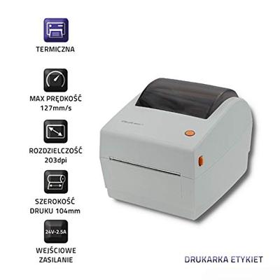 Qoltec 50243 Labelprinter LTP-0243 | thermisch | Hoge snelheid | 203 dpi | USB | LAN