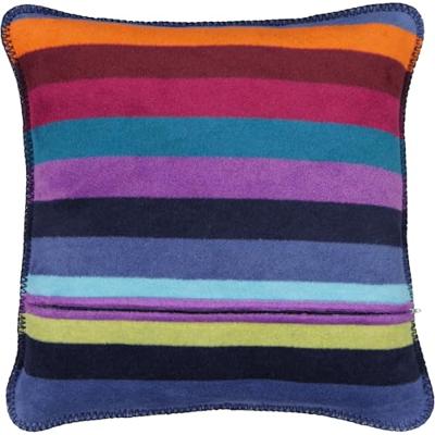 Cawö Cawo Lifestyle Kissen Blockstreifen Kussenhoes 50/50 multicolor donker
