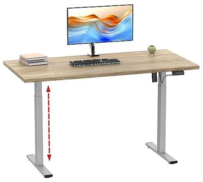 VCM Elektrisch verstelbaar bureau E-Lona (Sonoma eiken/zilver, 140 x 80 cm)