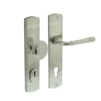 Intersteel Voordeurbeslag Helena profielcilindergat 92mm met kerntrekbeveiliging mat nikkel - thumbnail