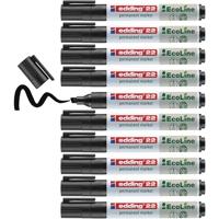 Viltstift edding 22 EcoLine schuin zwart 1-5mm | 10 stuks - thumbnail