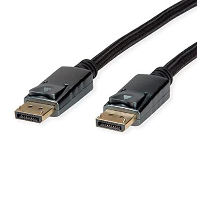 ROLINE DisplayPort Kabel, DP v1.4, M/M, zwart / zilver, 1 m