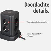 Brennenstuhl 1153560010 Stekkerdoostoren Zwart 1 stuk(s) - thumbnail