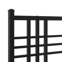 Bedframe met hoofdbord metaal zwart 100x190 cm - thumbnail