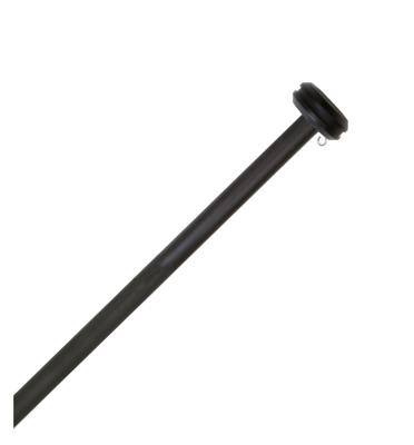 Aluminium vlaggenstok zwart met knop