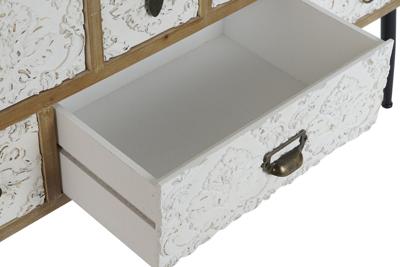 Tv-meubel DKD Home Decor 120 x 40 x 61 cm Spar Natuurlijk Metaal Wit