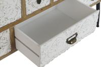 Tv-meubel DKD Home Decor 120 x 40 x 61 cm Spar Natuurlijk Metaal Wit - thumbnail