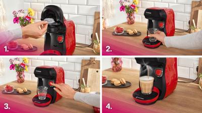 Bosch Tassimo HAPPY TAS103E Capsulemachine Zwart, Rood