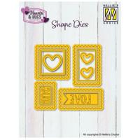 Nellie's Choice • shape dies postzegels met harten 3x3cm tot 4x4cm 11st. - thumbnail