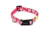 Beeztees heart - halsband hond - nylon - roze - 35-50cmx20mm - thumbnail