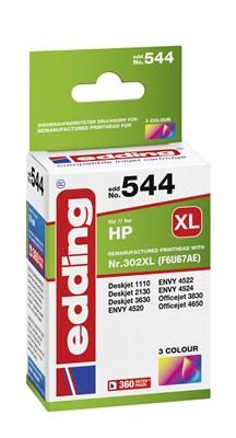Edding Inktcartridge vervangt HP 302XL, F6U67AE Compatibel Kleur 18-544 18-544