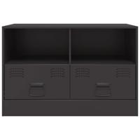 Tv-meubel 67x39x44 cm staal zwart - thumbnail