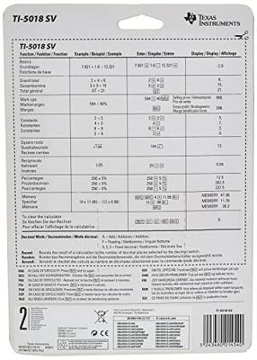 Texas Instruments TI-5018 SV Zakrekenmachine Zilver Aantal displayposities: 12 werkt op batterijen, werkt op zonne-energie (l x b) 170 mm x 105 mm Texas Instruments TI-5018 SV Zakrekenmachine Zilver Aantal displayposities: 12 werkt op batterijen, werkt op zonne-energie (l x b) 170 mm x 105 mm