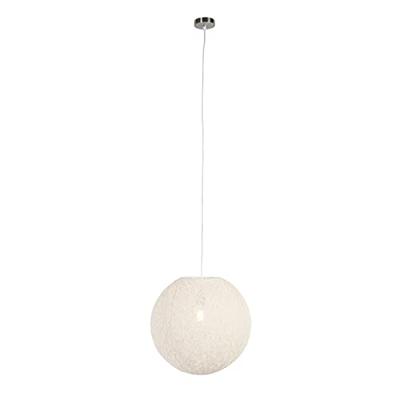QAZQA Landelijke hanglamp wit 45 cm - Corda