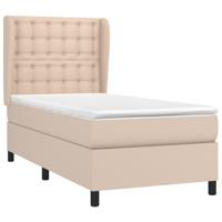 Boxspring met matras kunstleer cappuccinokleurig 200x200 cm - thumbnail