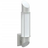 Buitenwandlamp roestvrij staal zilverkleurig - thumbnail