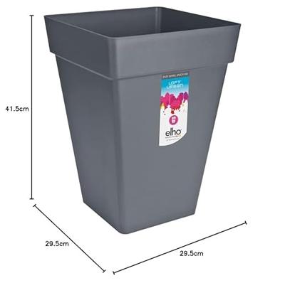 Bloempot Elho Ø 29,5 cm Antraciet Polypropyleen Plastic Vierkant