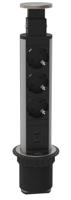 E1 inschuifbare stekkerdoos, 3-voudig stopcontact en 2 x USB inbouw stekkerdoos geschikt voor keuken, woonkamer en kantoor multifunctionele stekkerdoos met 3 standaard stopcontacten, 2 USB-poorte - thumbnail